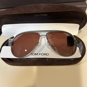 Tom Ford Marko T0144 Sunglasses, color is Rivian Brown